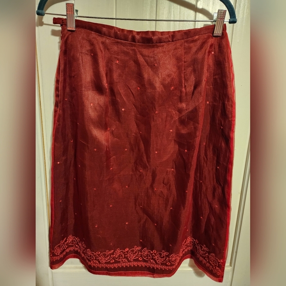 Emma James 100% silk midi skirt size 6 - Picture 1 of 2